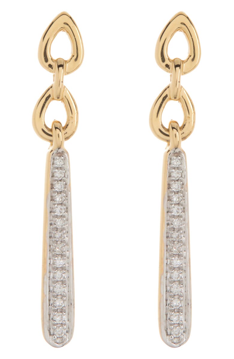 Bony Levy 18K Yellow Gold Varda Diamond Link Drop Earrings - 0.06 ctw, Alternate, color, 18K Yellow Gold