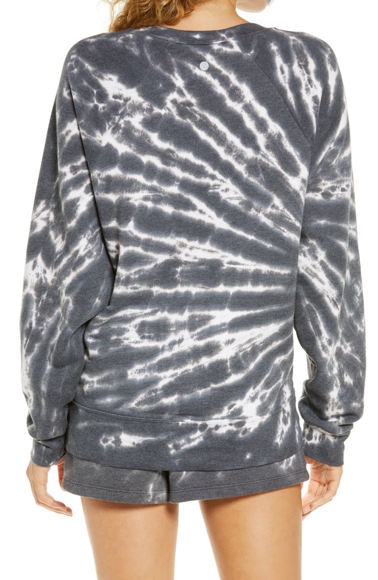 Zella Tie Dye Crewneck Sweatshirt, Alternate, color,