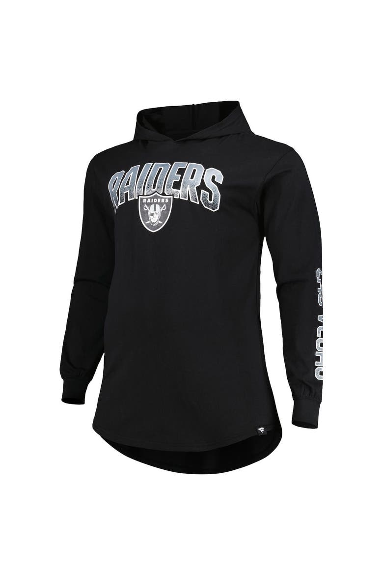 Men's Fanatics Branded Black Las Vegas Raiders Big & Tall Front Runner Pullover Hoodie, Alternate, color, Black