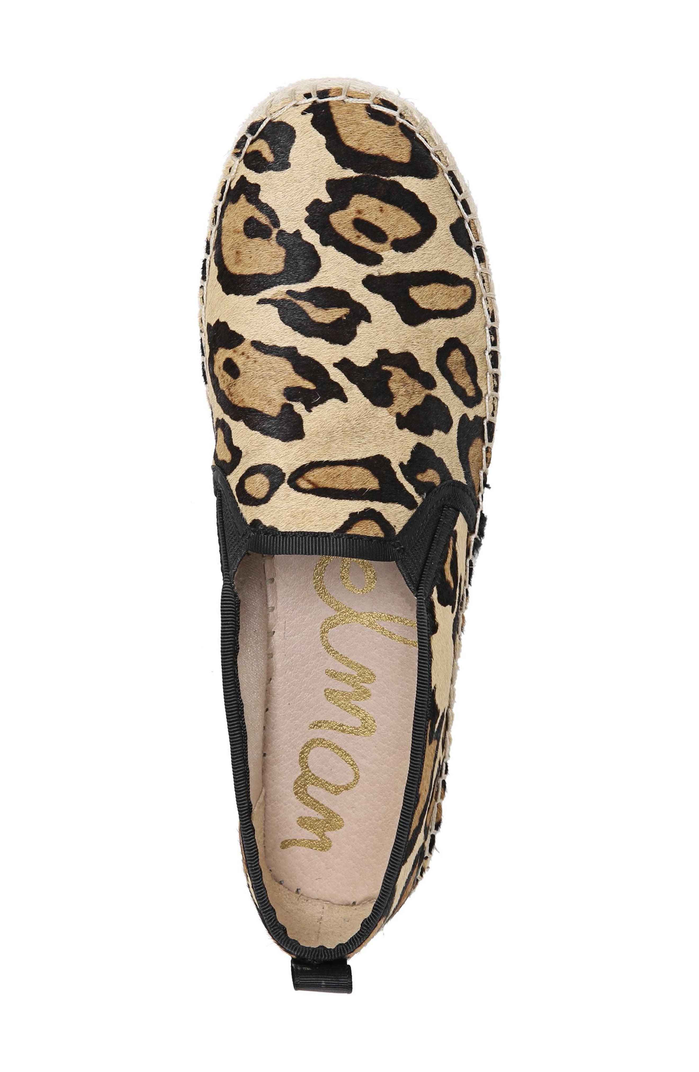 'Carrin' Espadrille Flat, Alternate, color, NEW NUDE LEOPARD CALF HAIR