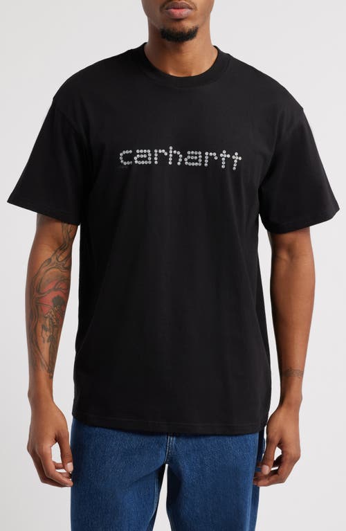 Carhartt Work In Progress Rivet Script Loose Fit Graphic T-shirt In Black