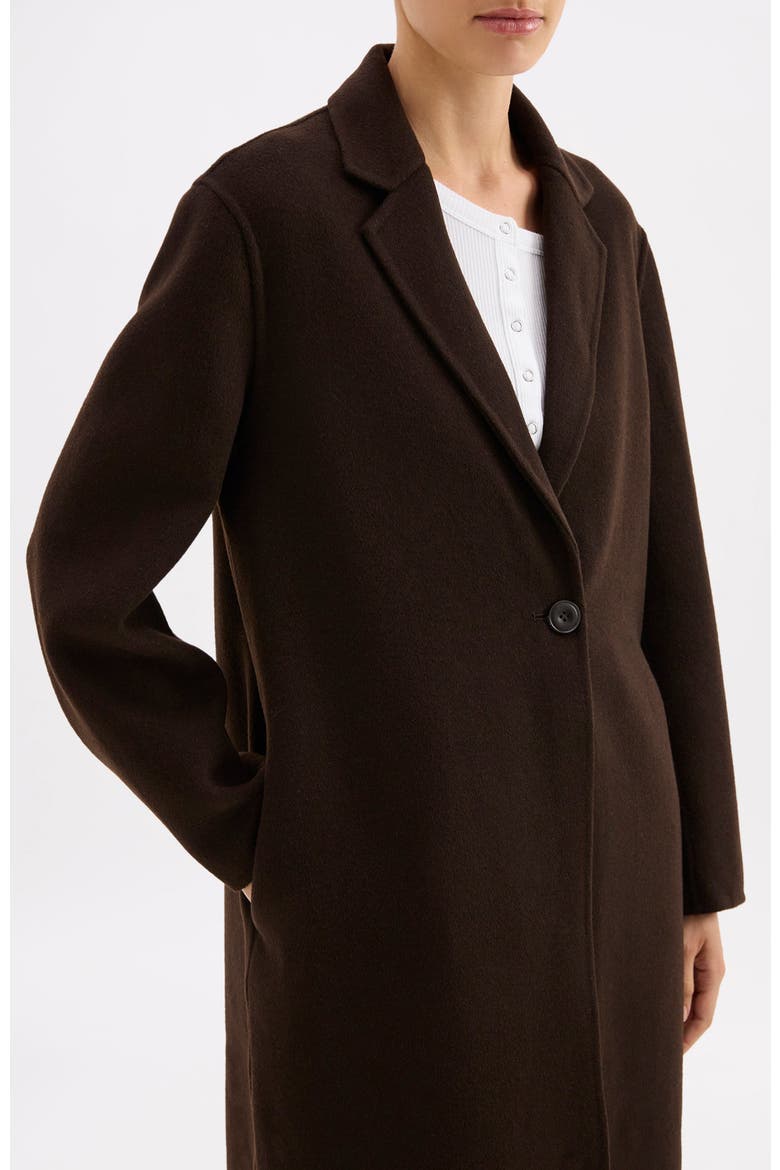 Riley Wool Coat, Alternate, color, Espresso