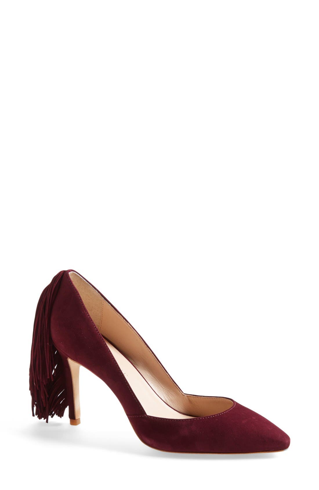 'Pari' Pump, Main, color, MAROON SUEDE