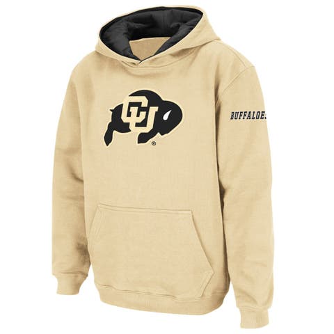 Youth Stadium Athletic Gold Colorado Buffaloes Big Logo Pullover Hoodie