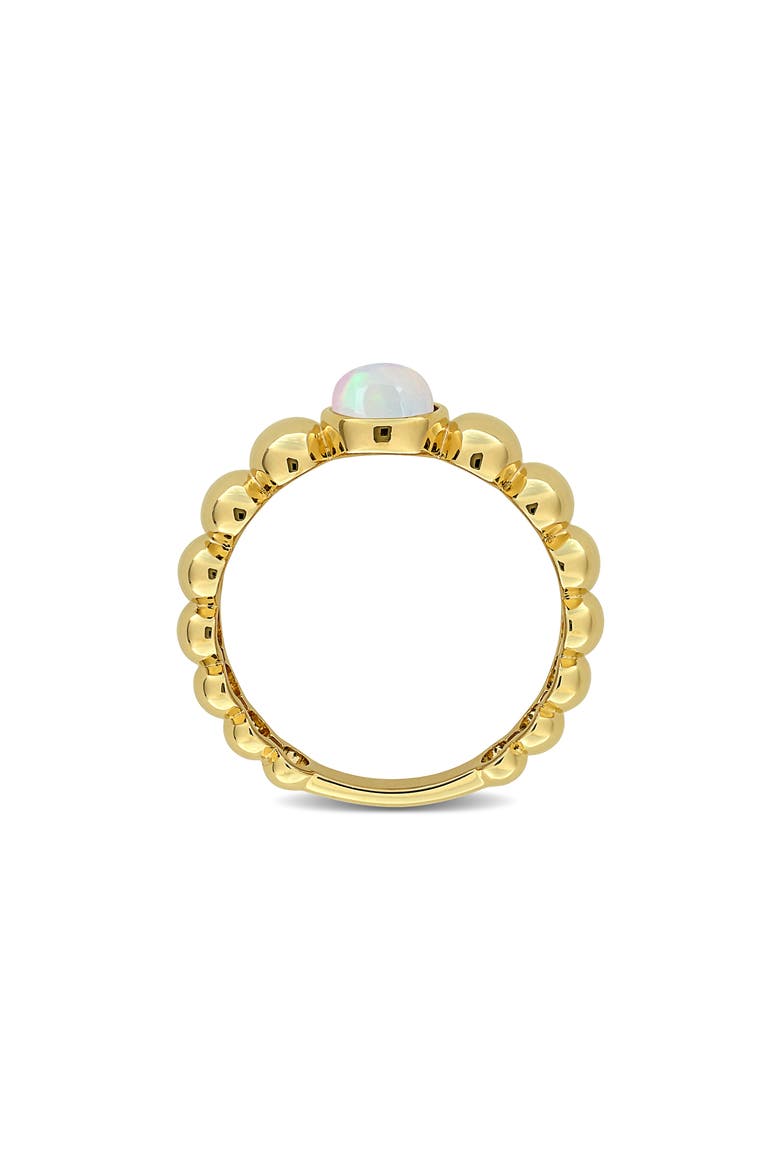 Oval Ethiopian Opal Ribbed Ring, Alternate, color, WHITE GOLD