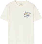 Burberry Feather Print Cotton T-shirt