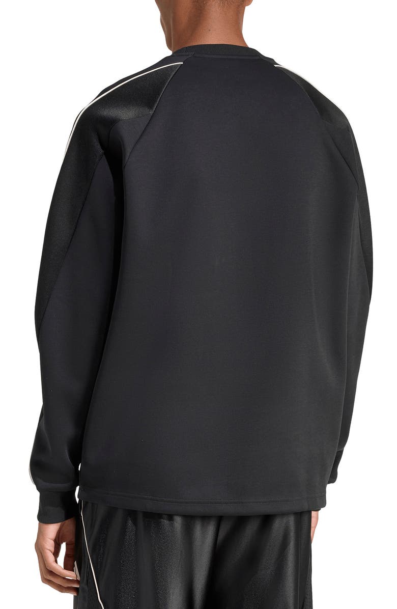 adidas Stadium Crewneck Sweatshirt, Alternate, color, Black/ Off White