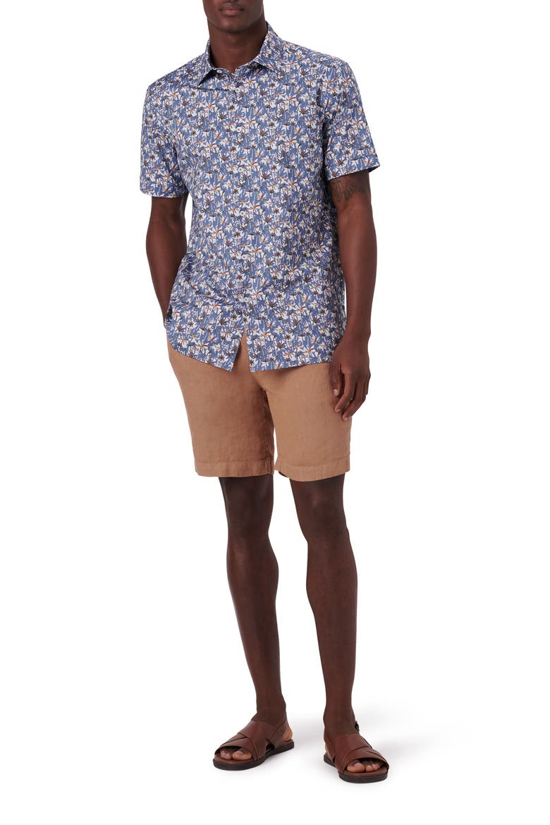 Milo OoohCotton® Short Sleeve Button-Up Shirt, Alternate, color, AIR BLUE