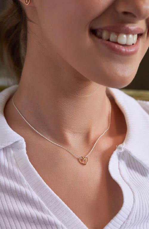 Estella Bartlett Wire Heart Pendant Necklace In Metallic