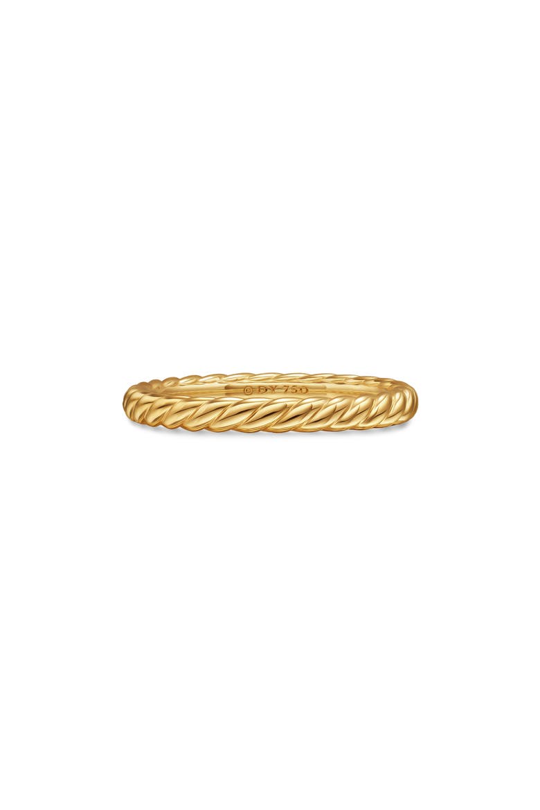 Unity Cable Band Ring in 18K Yellow Gold, Alternate, color, GOLD