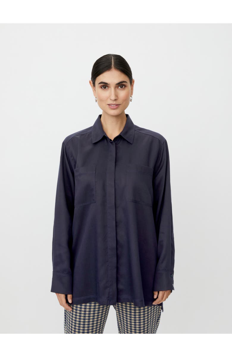 Masai Copenhagen MaItaliane Oversized Shirt, Main, color, Navy Blazer