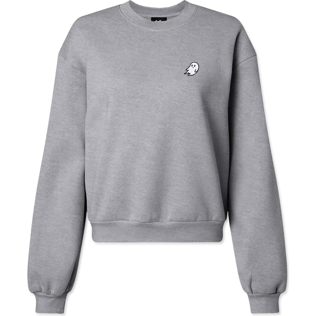 Dalix Ghost Relaxed Sweatshirt In Heather Gray