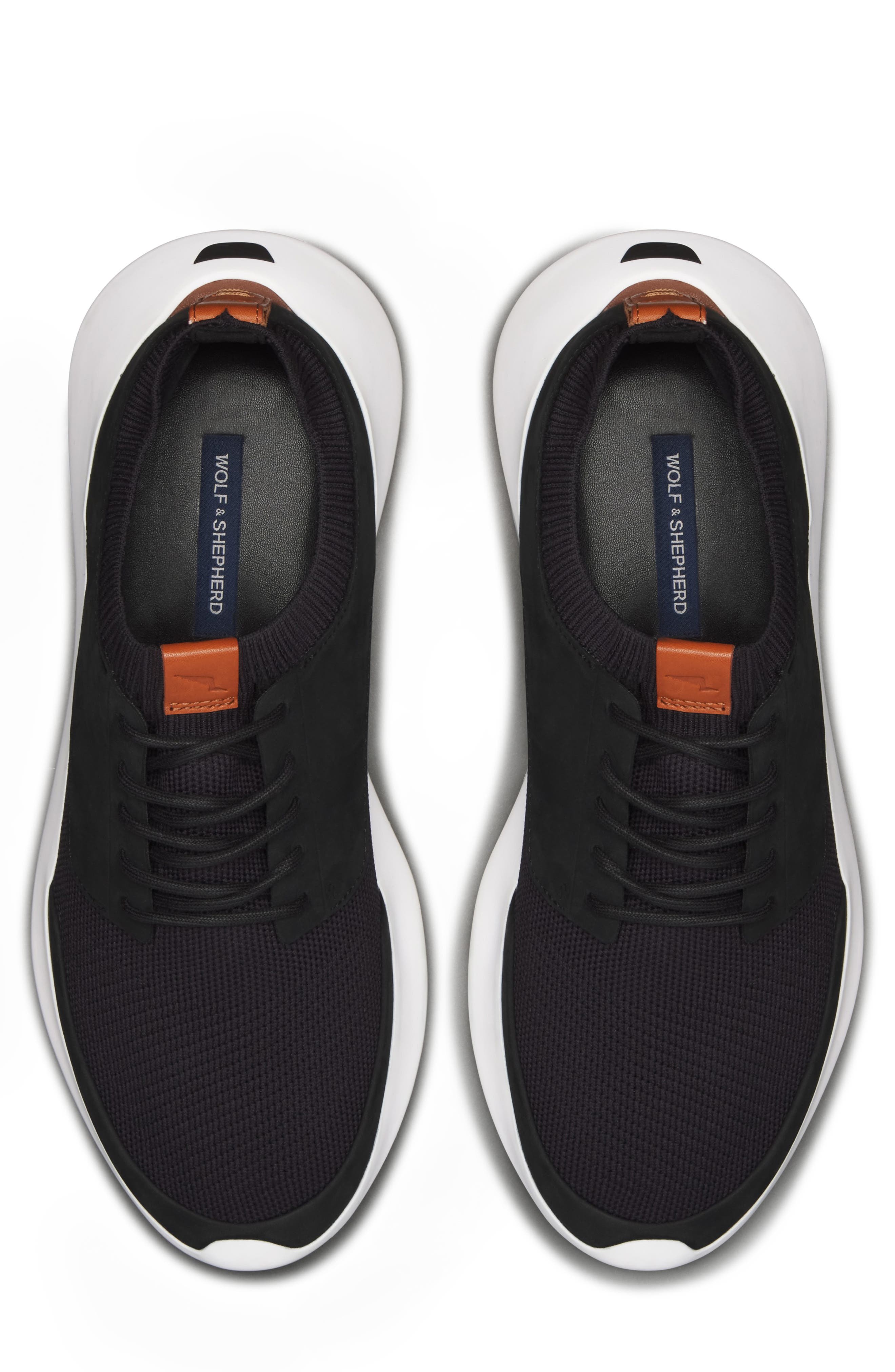 Wolf & Shepherd Toro Swiftknit Sneaker, Alternate, color, Black / White
