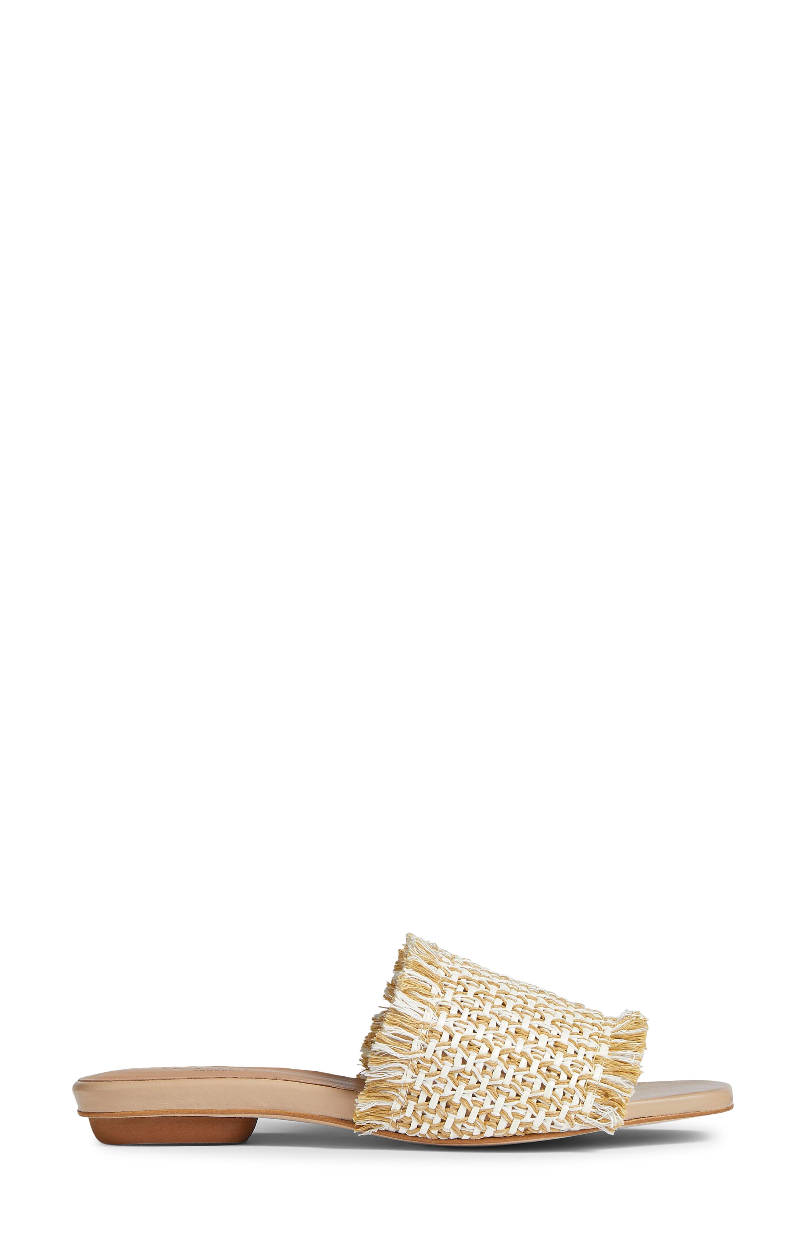 LK Bennett Meera Woven Raffia Slide Sandal, Alternate, color, 