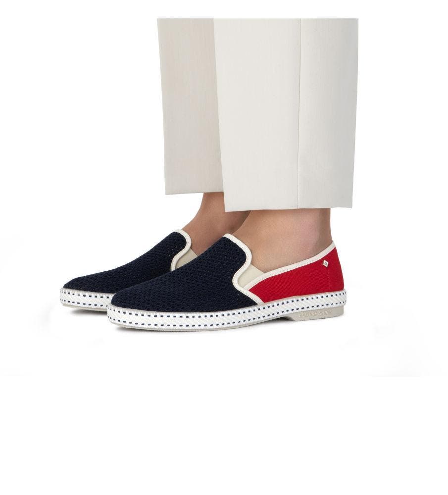 Classic Canvas & Mesh Slip-On Loafer, Alternate, color, Red white and blue