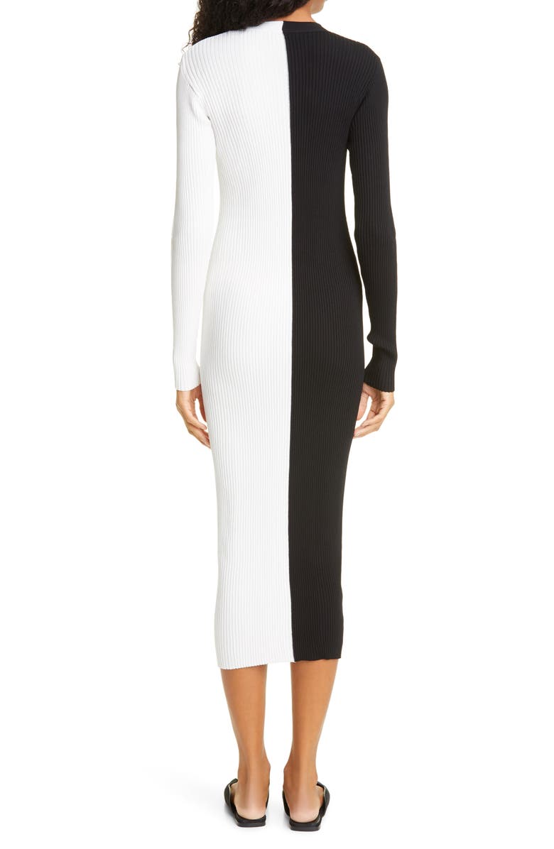 STAUD Shoko Colorblock Sweater Dress, Alternate, color,