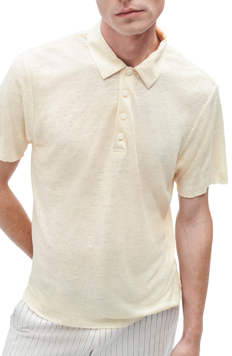 rag & bone Classic Fit Solid Slub Jersey Polo, Alternate, color, Turtledove