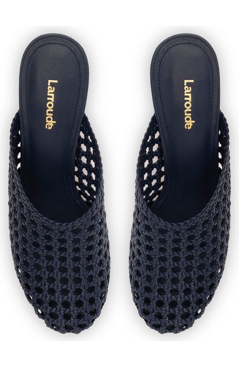 Larroudé Dew Drop Macrame Mule, Alternate, color, Navy
