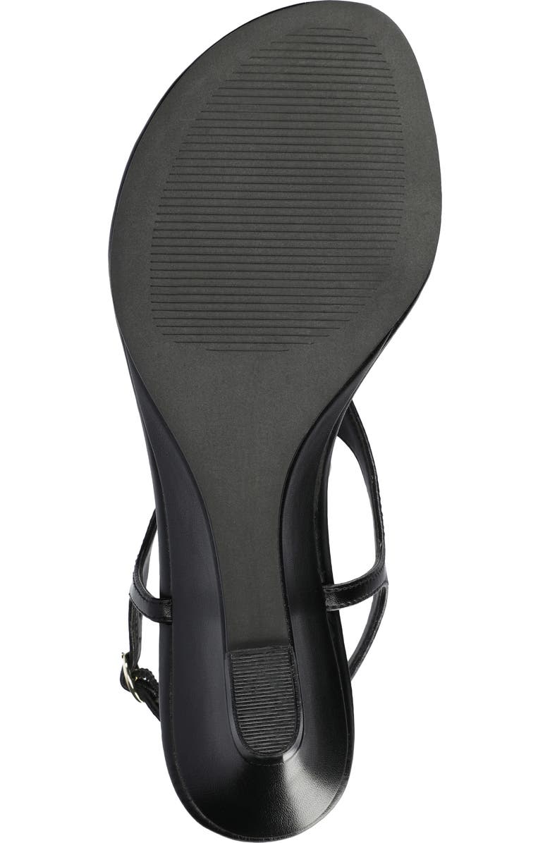 Journee Collection Kathryn Wedge Slingback Sandal, Alternate, color, Black