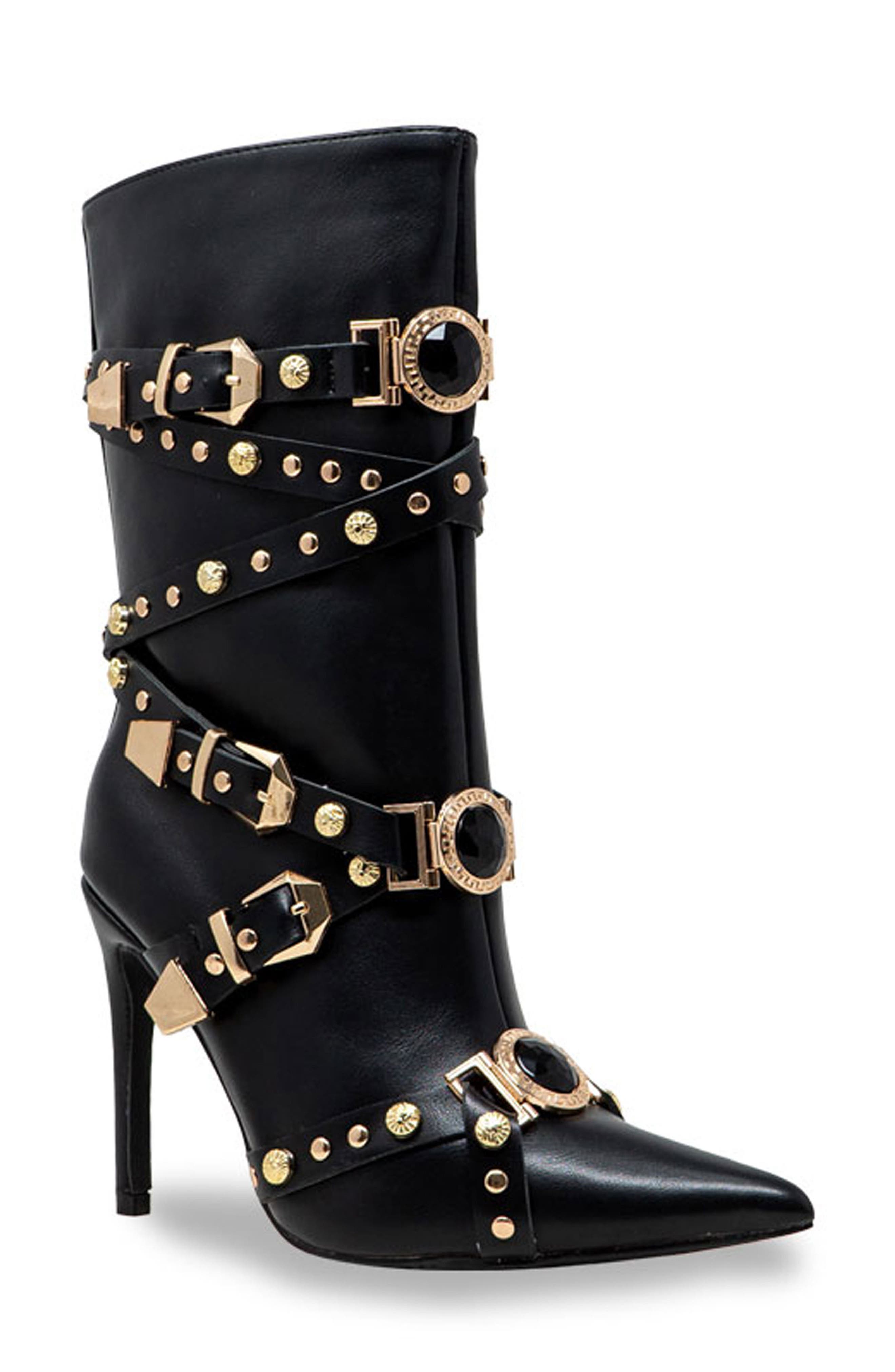 CHASE AND CHLOE Adonis Stud Embellished Boot