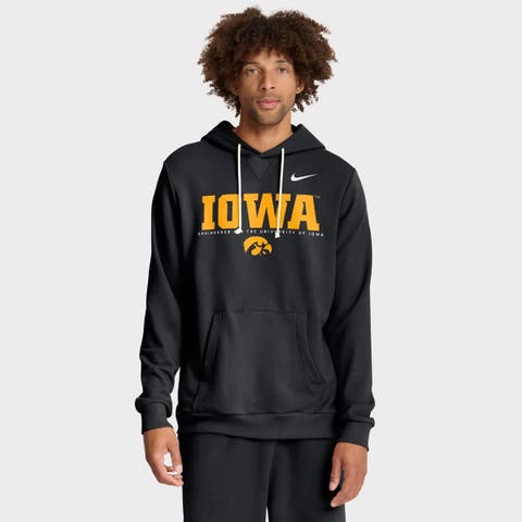 Men's Nike Black Iowa Hawkeyes 2025 Sideline Standard Issue Dri-FIT Hoodie