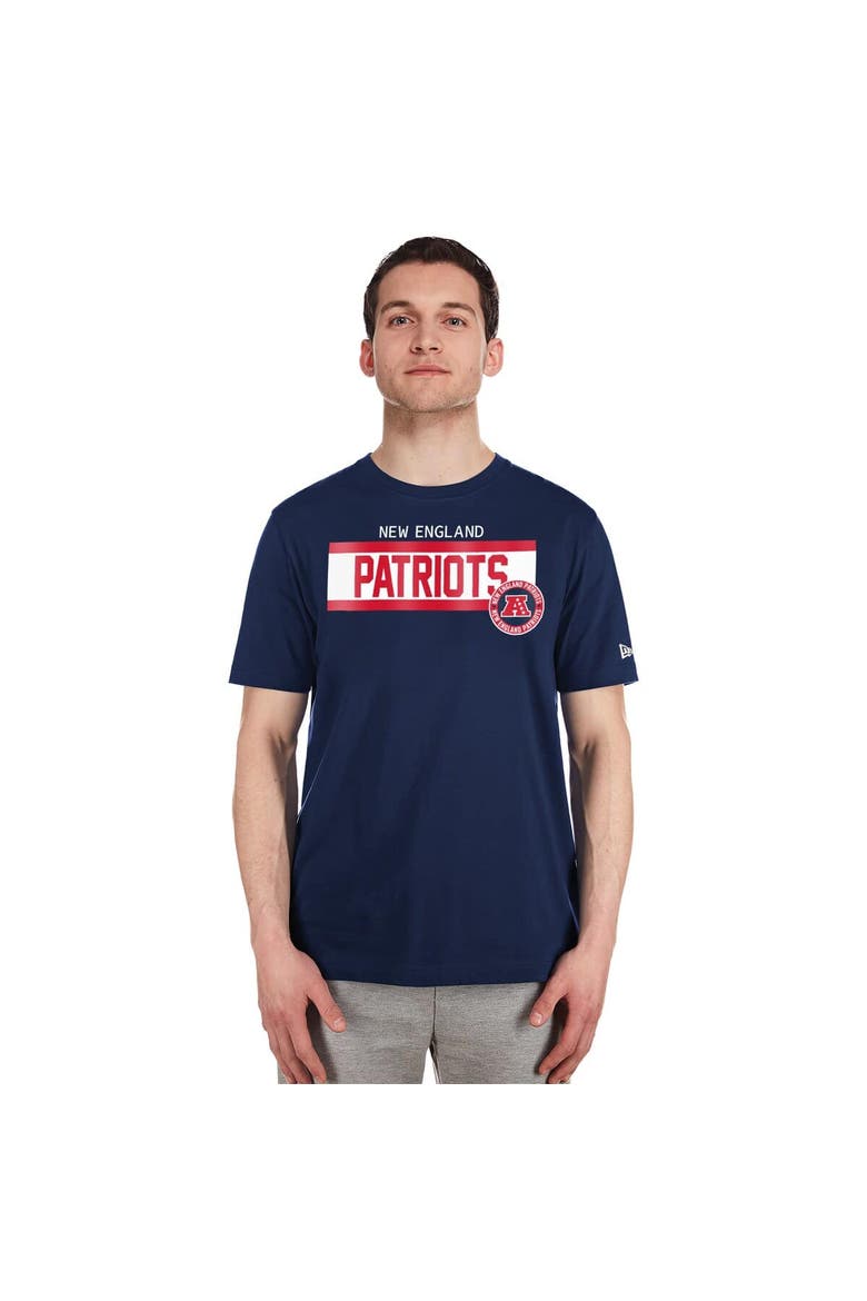 Men's New Era  Navy New England Patriots 3rd Down High Density Print T-Shirt, Alternate, color, Navy