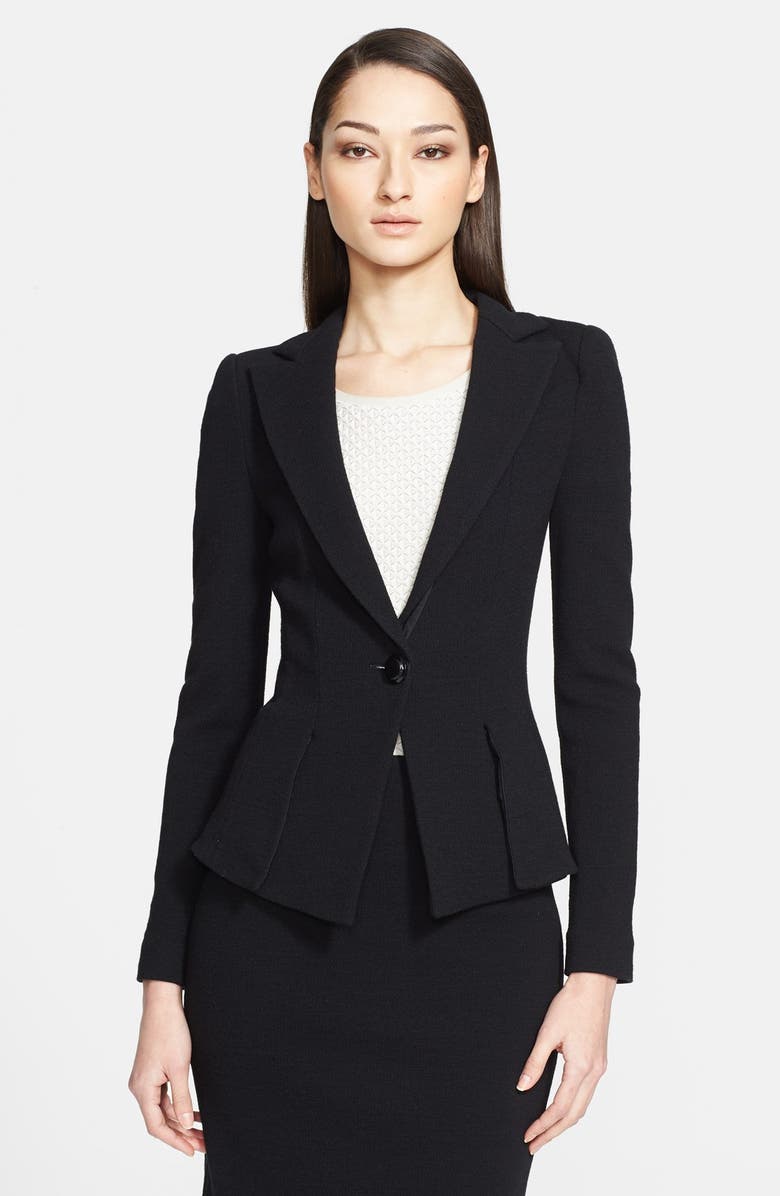 Armani Collezioni Crepe Jersey Jacket, Main, color, 