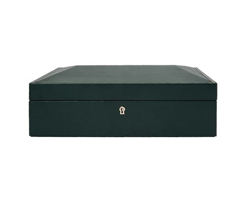 Wolf British Racing 15-piece Watch Storage Box In Green