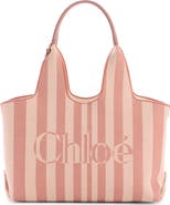 Chloé Stripy Logo Jacquard Tote