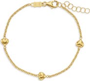 In Season Jewelry 14k Puffed Heart Little Bracelet
