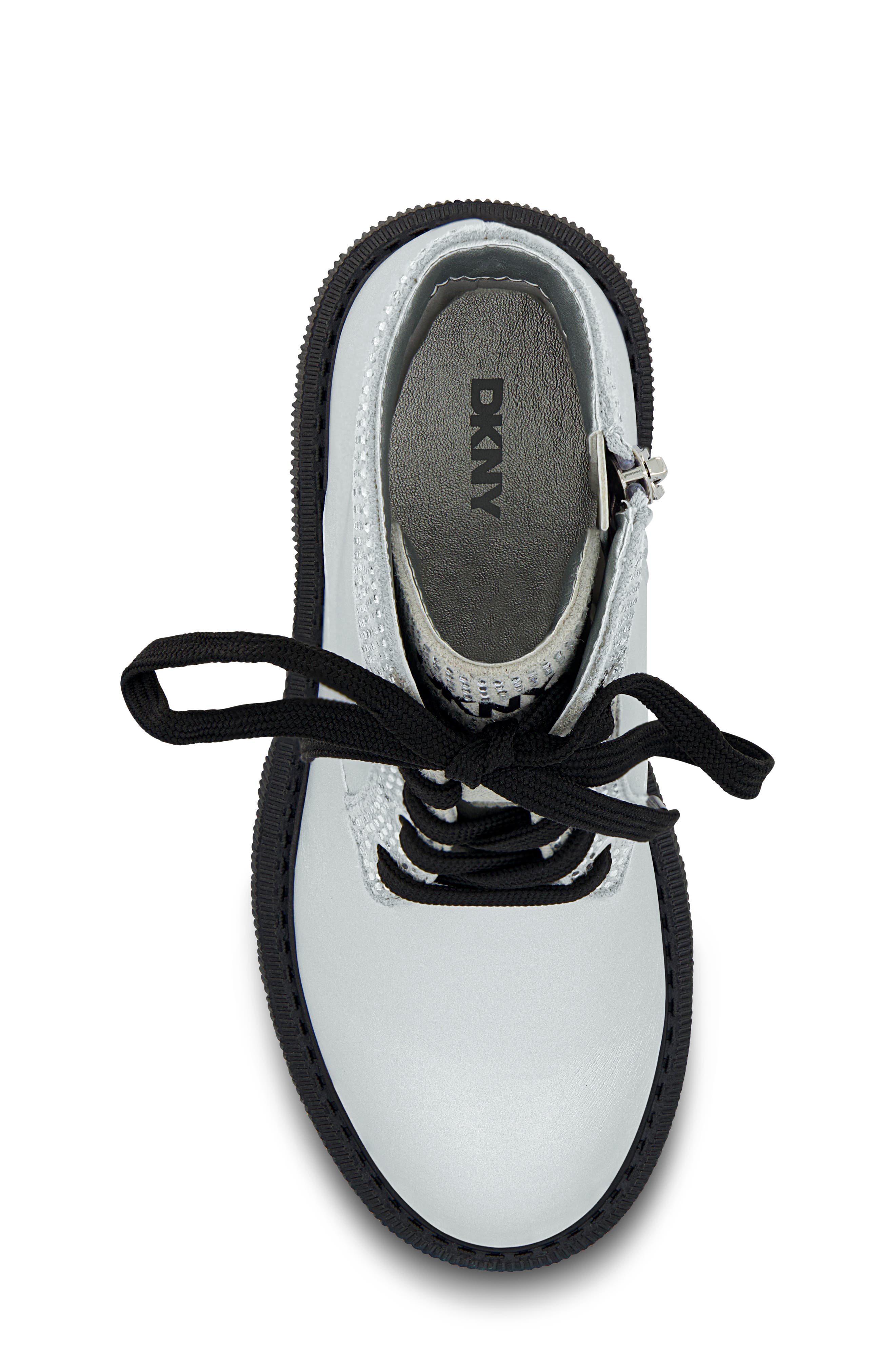 DKNY Kids' Ava Arlyn Crystal Combat Boot, Alternate, color, 