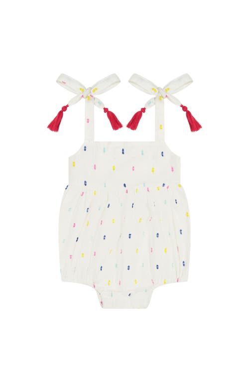Mer St. Barth Zoe Baby Romper Confetti Swiss Dot