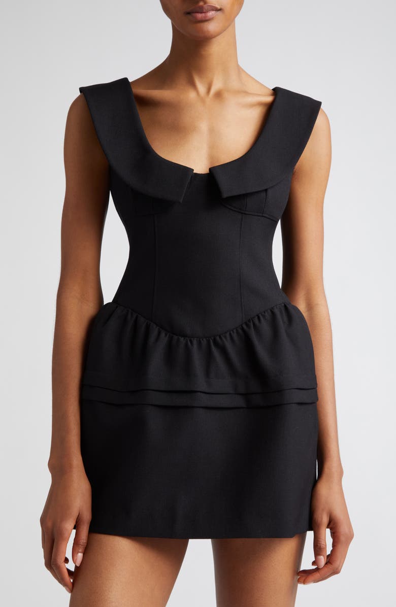 Shushu/Tong Tuck Flower Bud Wool & Silk Minidress, Alternate, color,