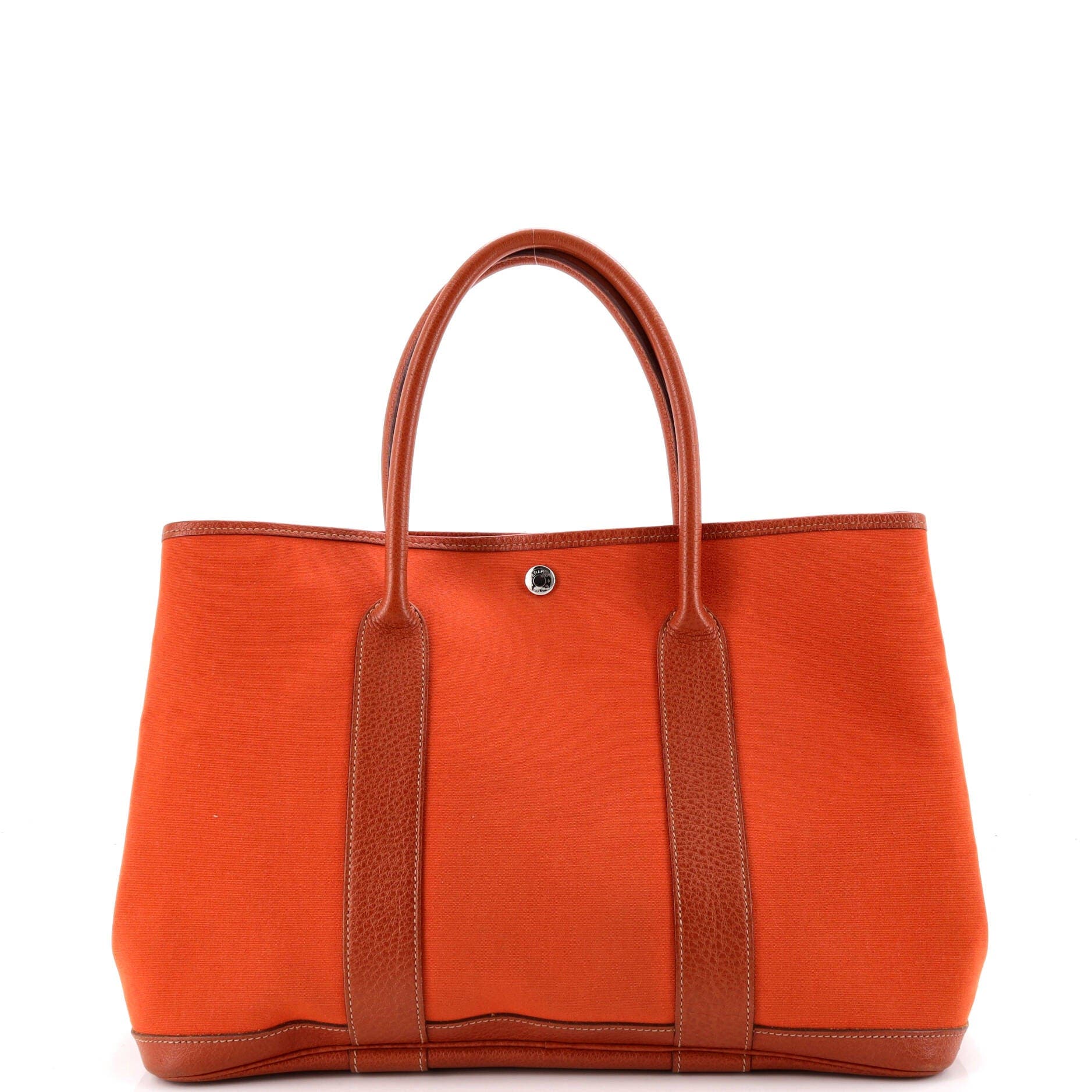 Pre-Owned Hermes Garden Party Tote Toile and Leather 36, Alternate, color, Potiron