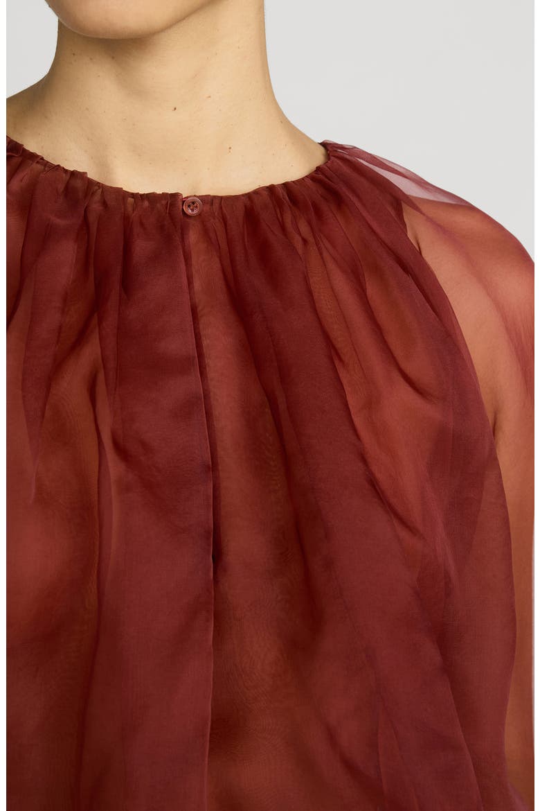 Sheer Silk Top, Alternate, color, PAPRIKA