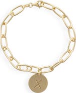 MESHMERISE Initial Disc Charm Bracelet