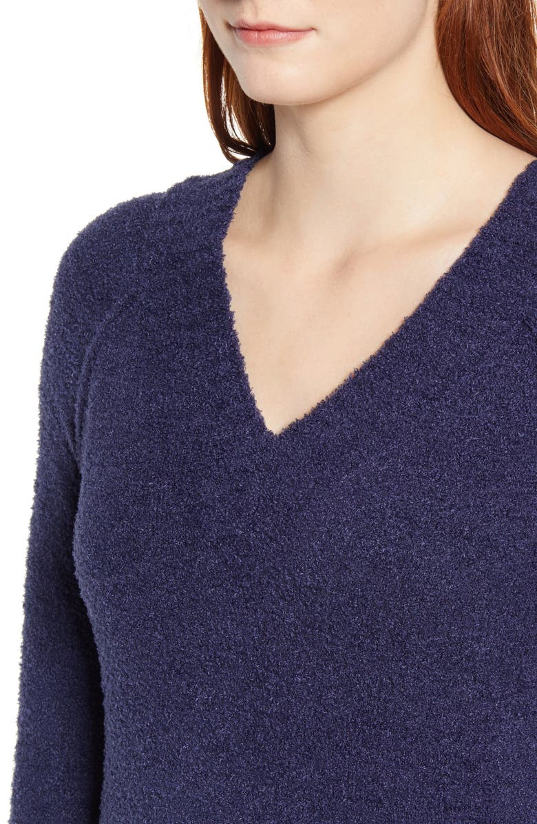Caslon<sup>®</sup> Plushy Double V-Neck Pullover, Alternate, color, 