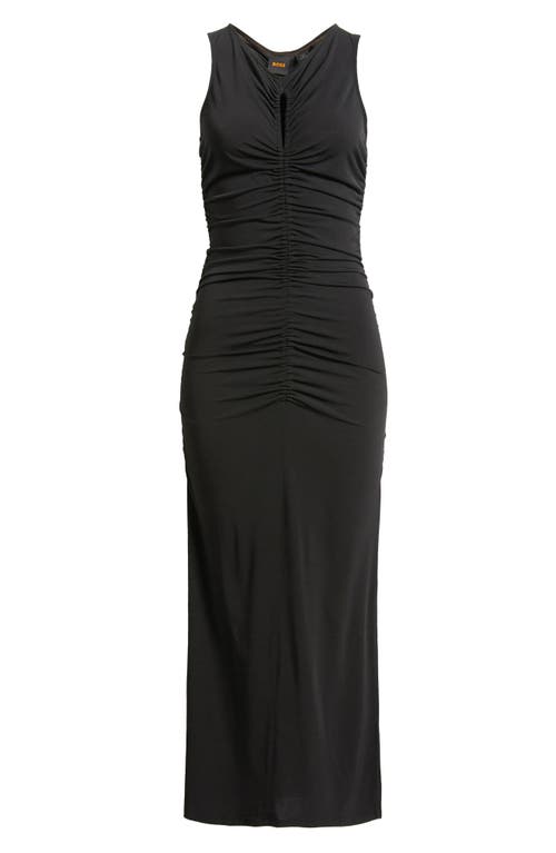 Hugo Boss Boss Orange Emberla Ruched Stretch Jersey Dress