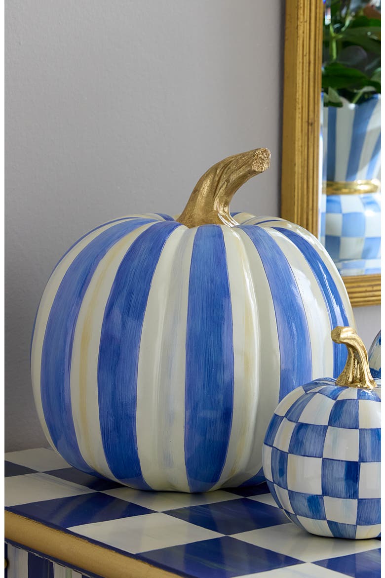 Royal Stripe Medium Pumpkin, Alternate, color, BLUE
