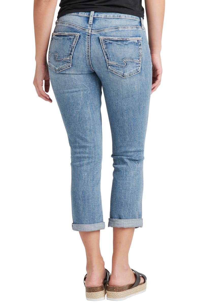 Silver Jeans Co. Britt Low Rise Capri Jeans, Alternate, color,