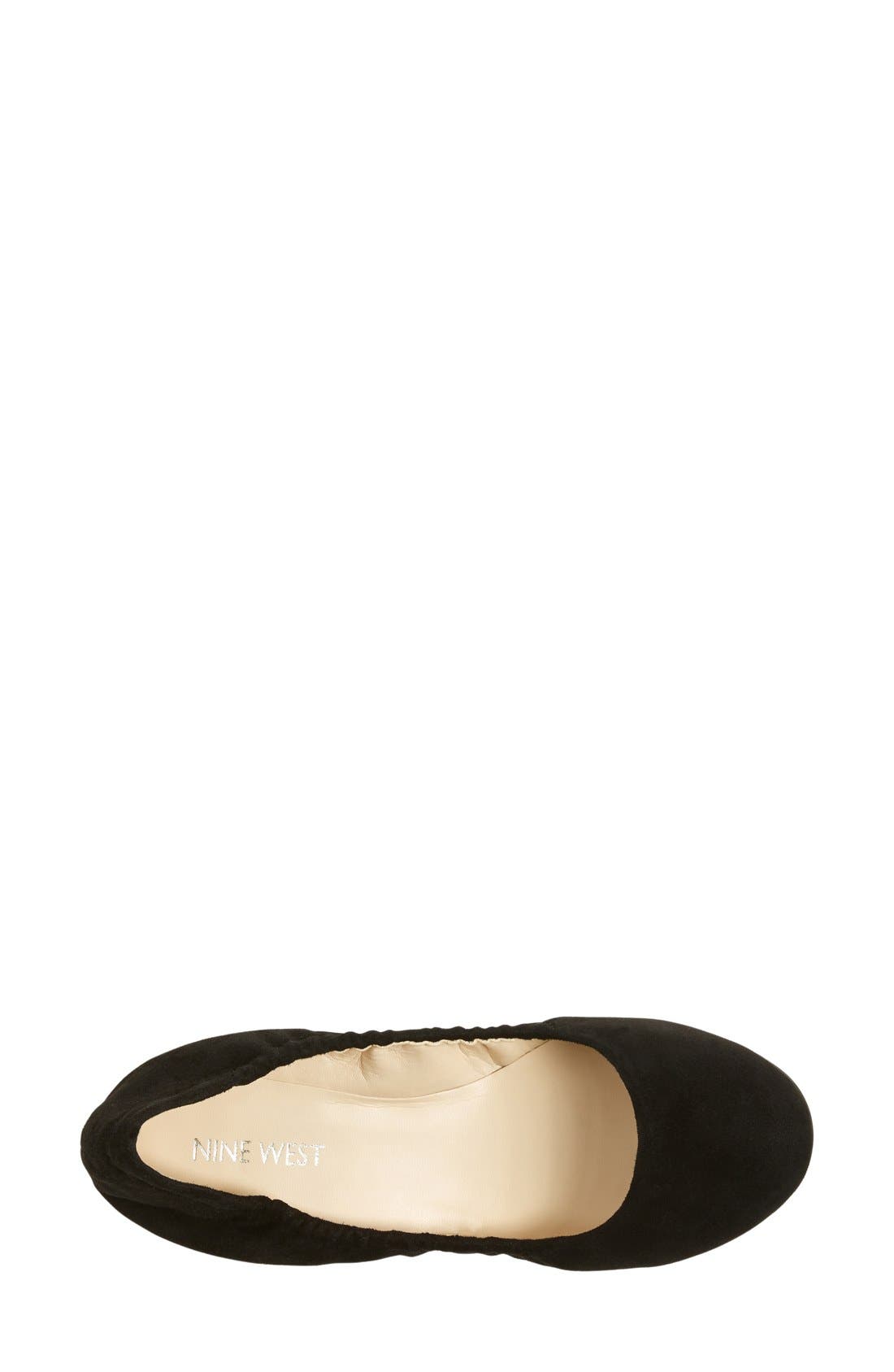 'Mistyray' Ballet Flat, Alternate, color, BLACK SUEDE