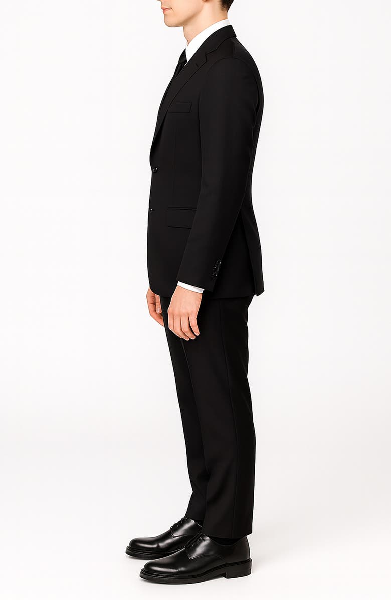 ZANETTI Black Slim Fit Mélange Tuxedo, Alternate, color, Black