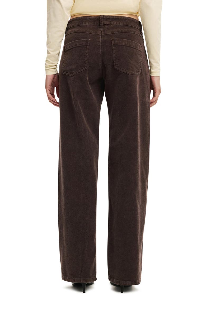 Women's Low Rise Straight Cord Pant, Alternate, color, Washed Seal Brown