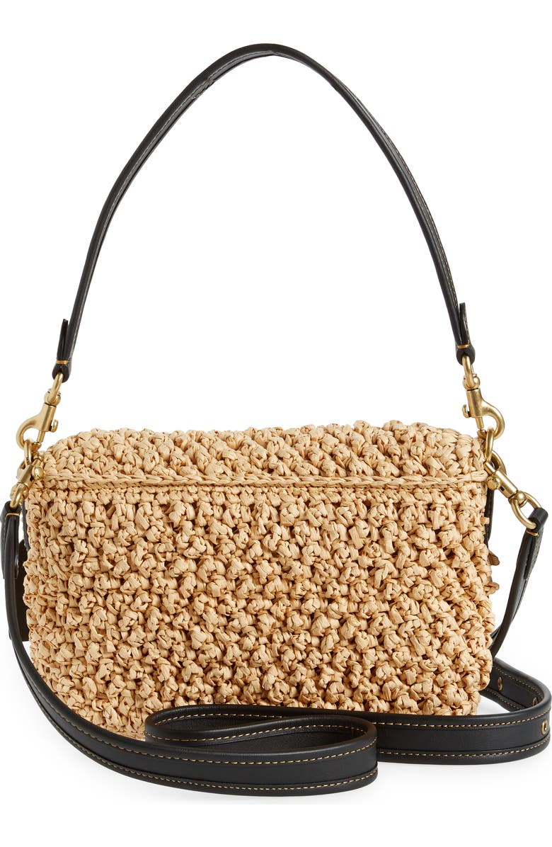 COACH Paper Straw Crossbody Bag, Alternate, color,