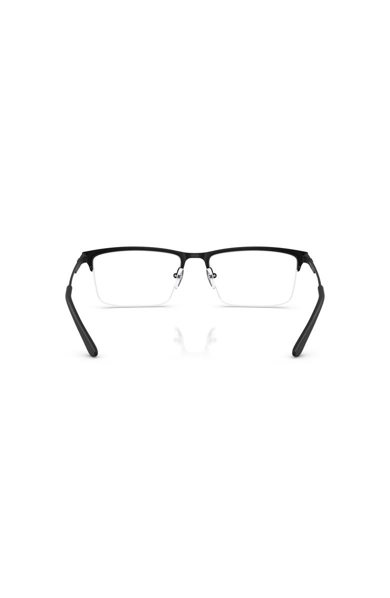 Emporio Armani 55mm Rectangle optical glasses, Alternate, color, Black