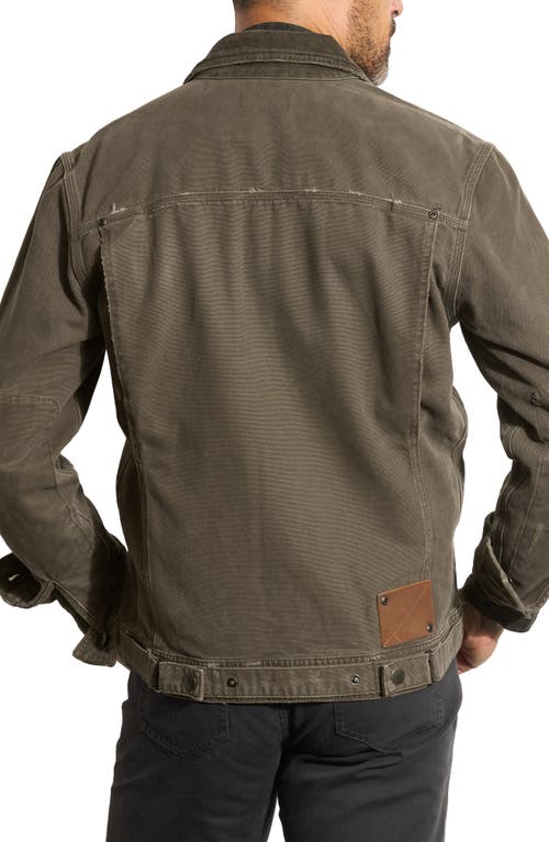 Rowan Baron Canvas Trucker Jacket In Brown