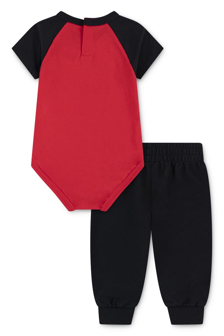 Graphic Bodysuit & Joggers Set, Alternate, color, BLACK