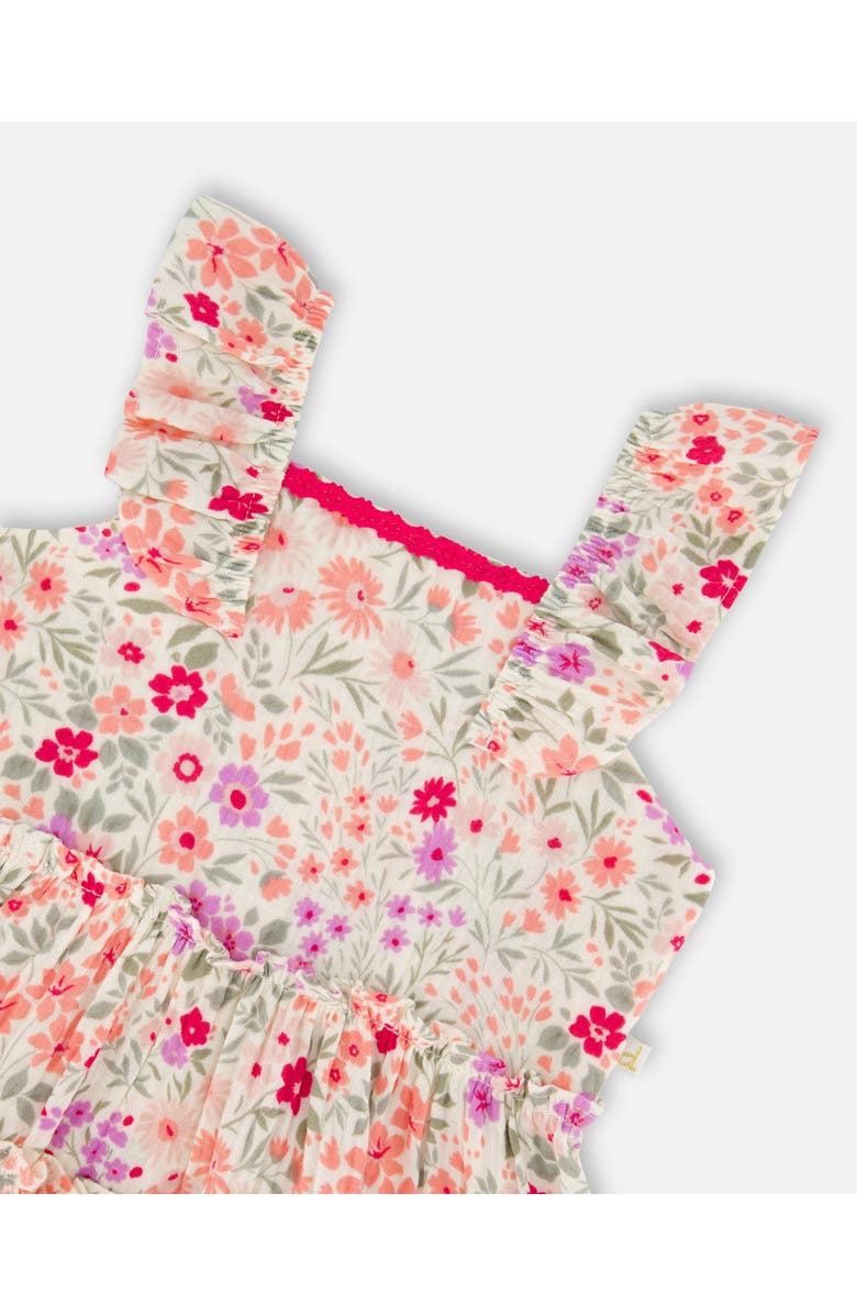 Deux par Deux Tunic and Organic Cotton Printed Flowers Capri Set, Alternate, color, Off White Print Flowers & Pink