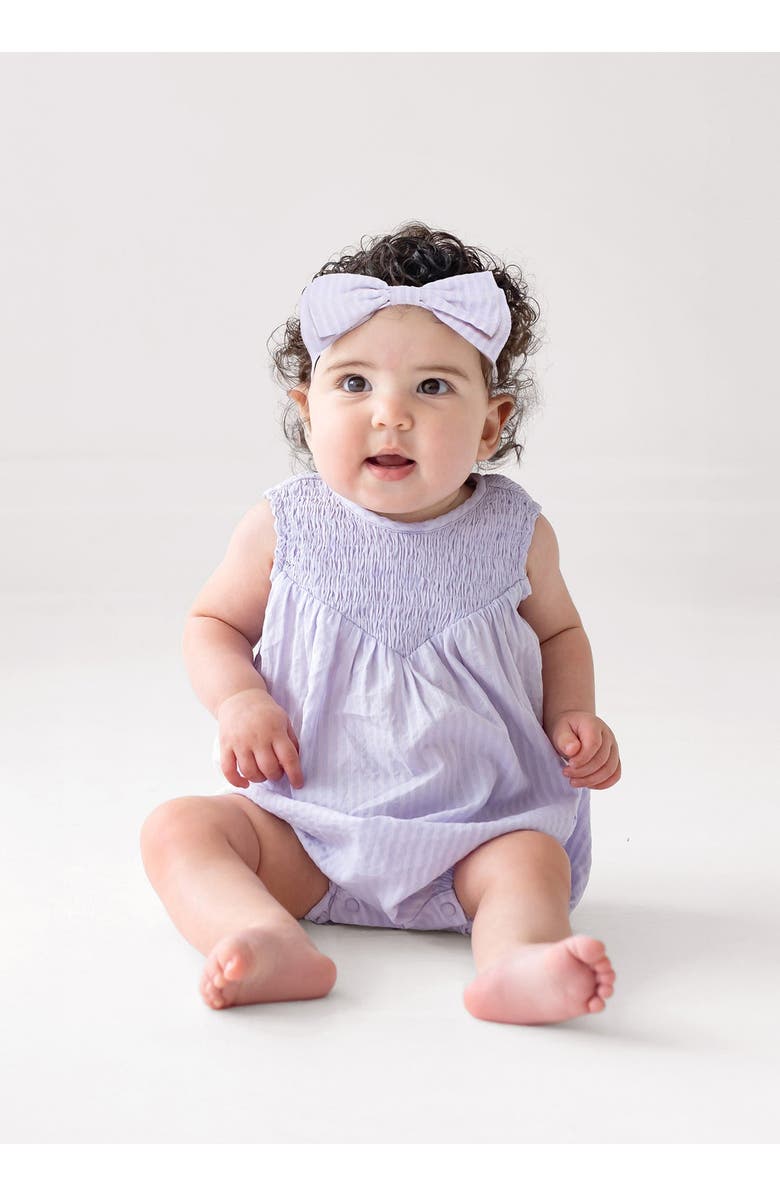 Mabel + Honey Magnolia Sleeveless Romper, Alternate, color, Purple, Striped