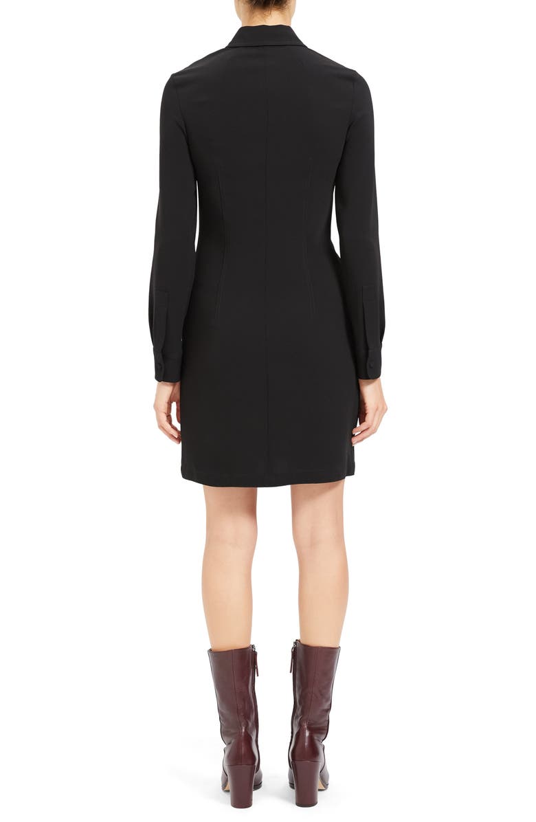 Theory Zip Front Long Sleeve Shirtdress, Alternate, color,